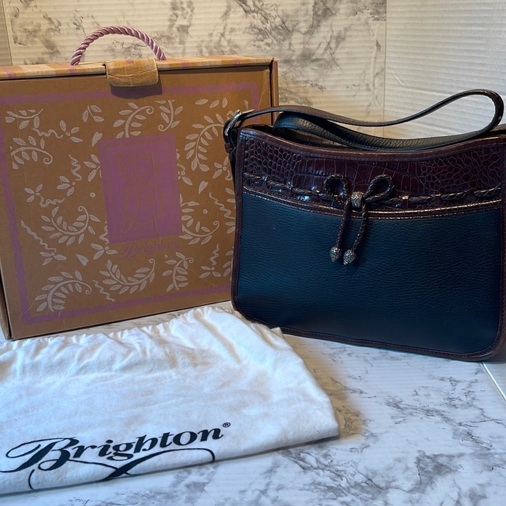 Brighton handbag Emma in Black and Chocolate